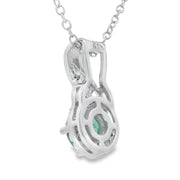 Bids.com .58ct Emerald Zircon Fashion Pendants Sterling Silver Pendants