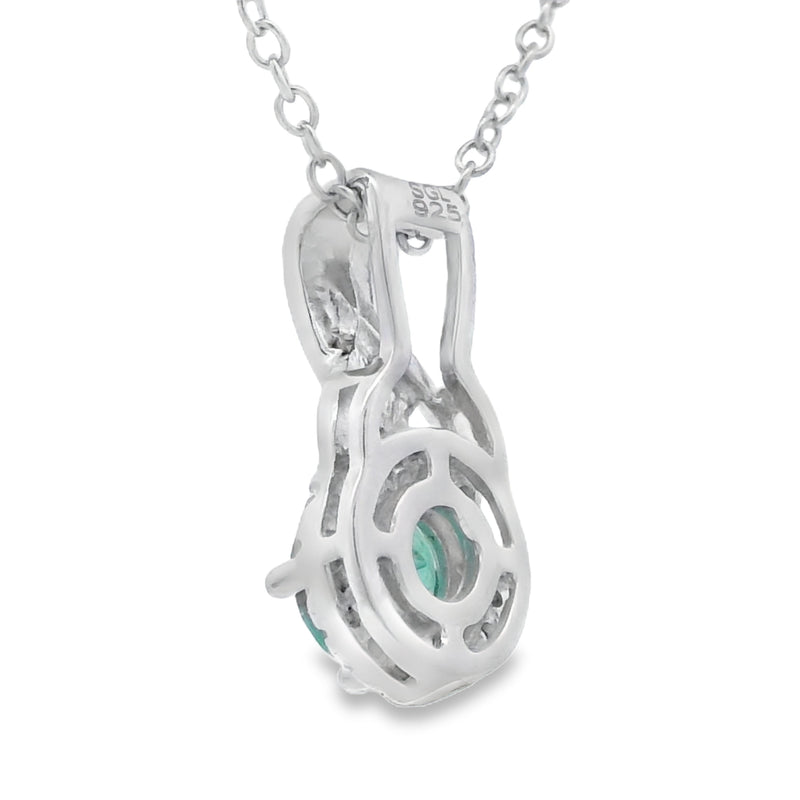 Bids.com .58ct Emerald Zircon Fashion Pendants Sterling Silver Pendants