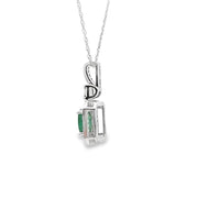 Bids.com .57ct Emerald Diamond Fashion Pendants 14KT White Gold Pendants