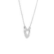 Bids.com .03ct Diamond Heart Love Pendant 14KT White Gold Pendants