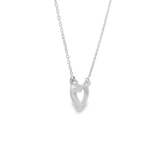 Bids.com .03ct Diamond Heart Love Pendant 14KT White Gold Pendants