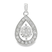 Bids.com .25ct Diamond Fashion Pendants 10KT White Gold Pendants