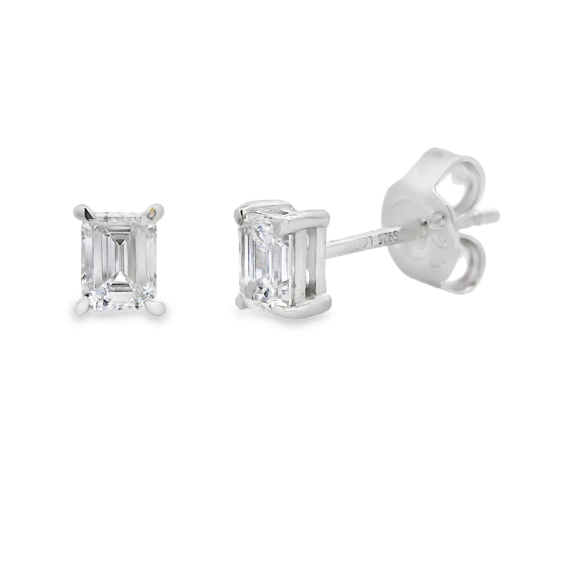 Bids.com .50ct Lab Grown Diamond Stud Earrings Sterling Silver Earrings