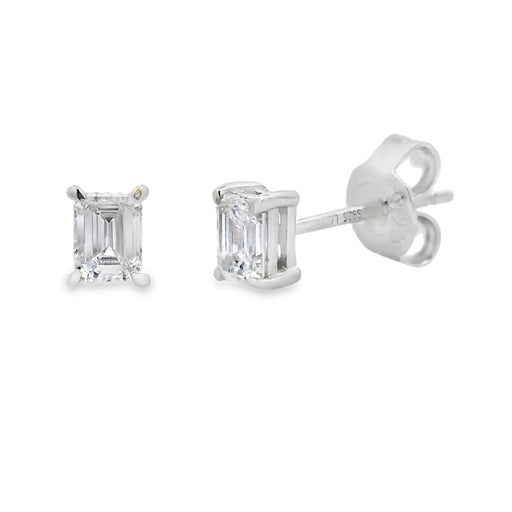 Bids.com .50ct Lab Grown Diamond Stud Earrings Sterling Silver Earrings