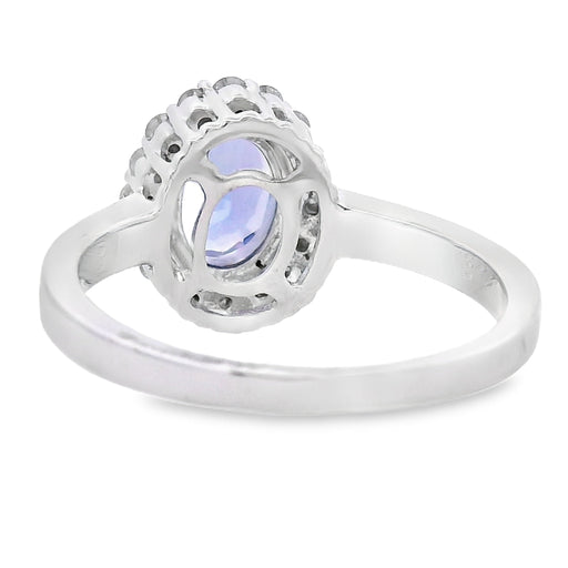 Bids.com 1.55ct Tanzanite Diamond Ring 14KT White Gold Rings