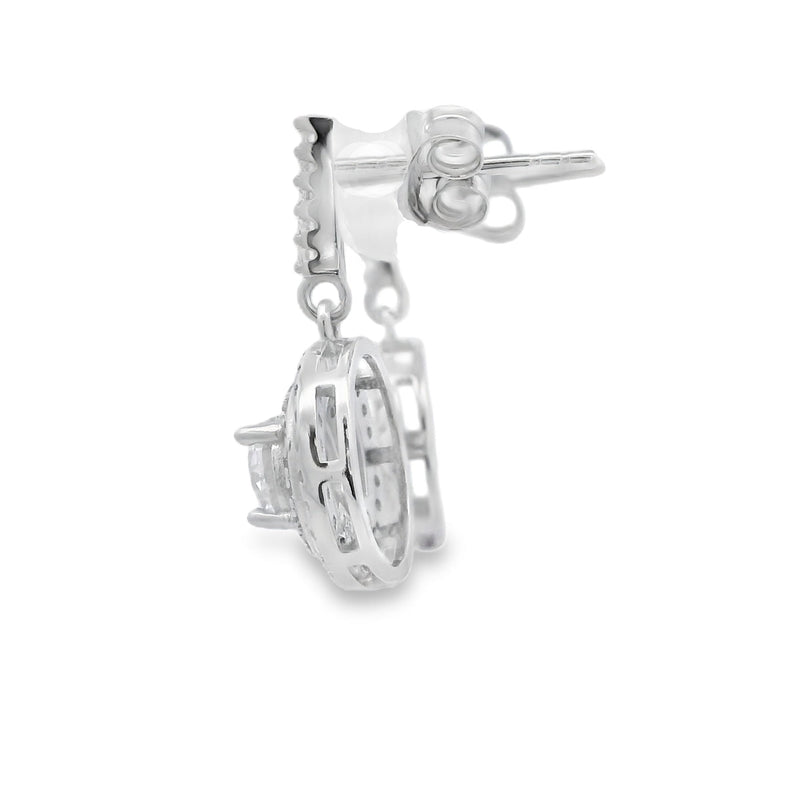 Bids.com Cubic Zirconia Earrings Sterling Silver Earrings