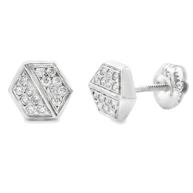 Bids.com .26ct Diamond Earrings 14KT White Gold Earrings