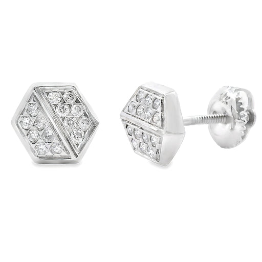 Bids.com .26ct Diamond Earrings 14KT White Gold Earrings