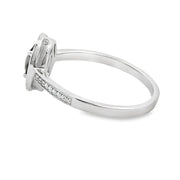 Bids.com .42ct Quartz Diamond Ring 10KT White Gold Rings