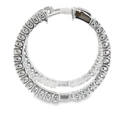 Bids.com 1.53ct Diamond Hoop Earrings 10KT White Gold Earrings