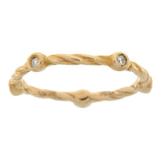 Bids.com .07ct Diamond stackable band set Sterling Silver Rings