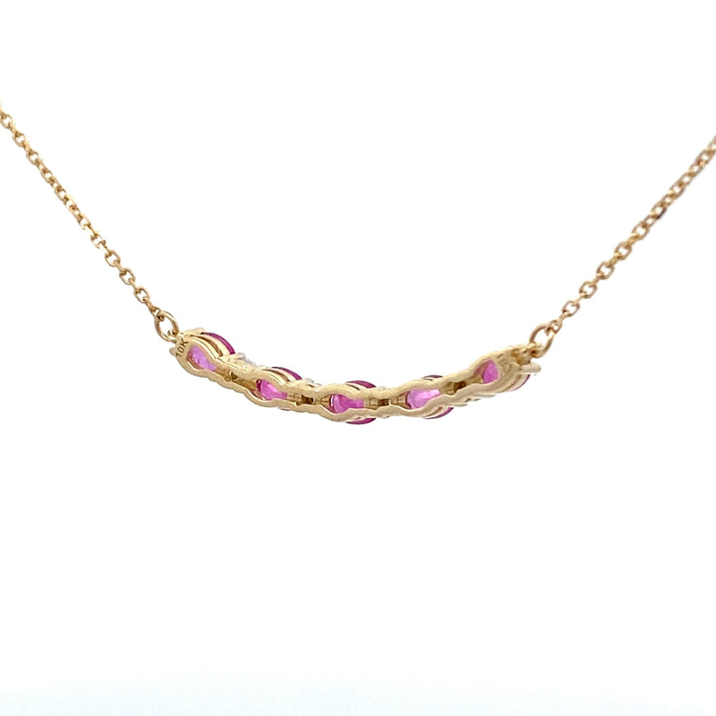 Bids.com .73ct Ruby Diamond Fashion Pendants 10KT Yellow Gold Pendants