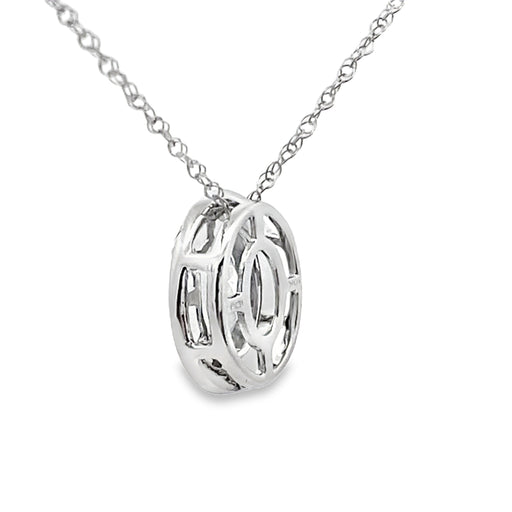 Bids.com Mystic Fire Topaz Fashion Pendants 10KT White Gold Pendants