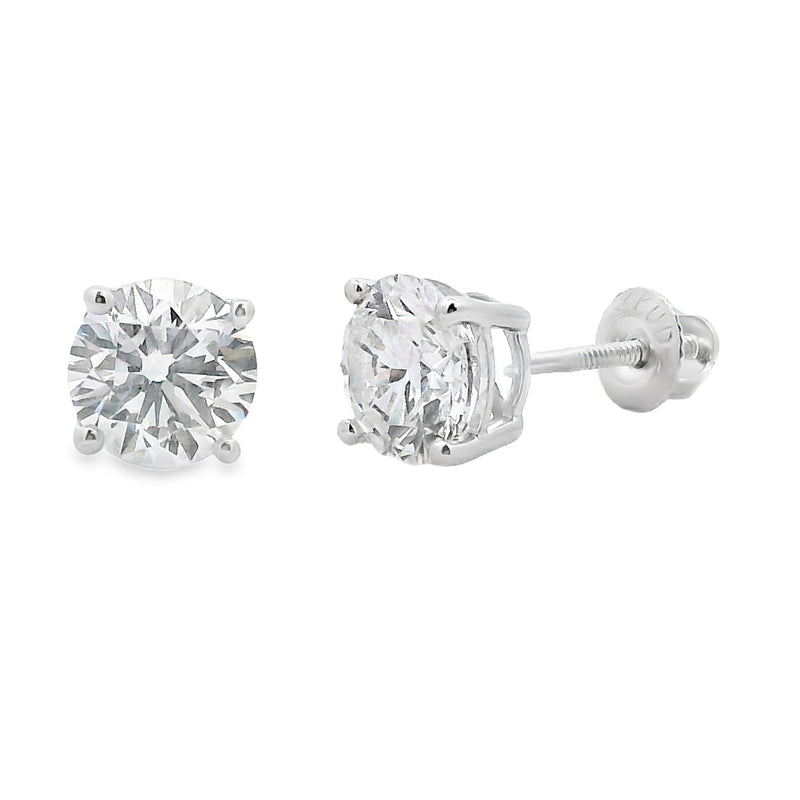 Bids.com 2.00ct Lab Grown Diamond Stud Earrings 14KT White Gold Earrings
