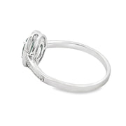 Bids.com .49ct Emerald Diamond Ring 10KT White Gold Rings