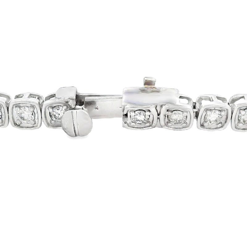 Bids.com Lab Grown Diamond Tennis Bracelet 10KT White Gold Bracelets White Smoke