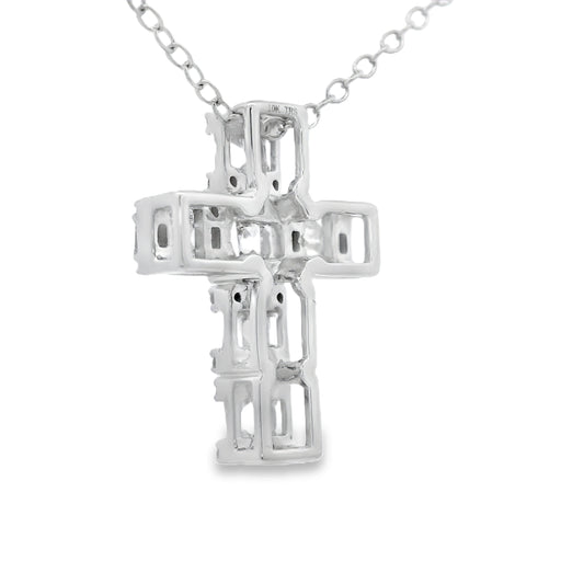 Bids.com .50ct Diamond Cross Religious Pendant 10KT White Gold Pendants