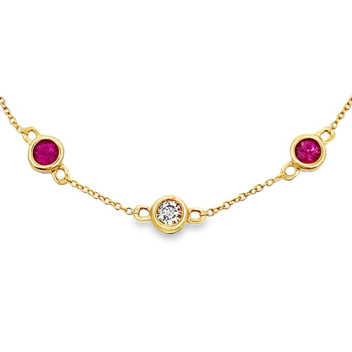Bids.com .66ct Ruby Diamond Bracelet 14KT Yellow Gold Bracelets