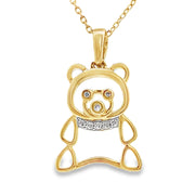 Bids.com .03ct Diamond Animal Pendant 10KT Yellow Gold Pendants