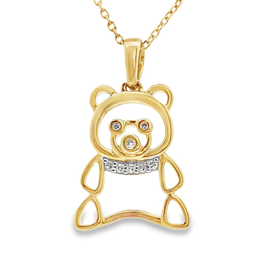 Bids.com .03ct Diamond Animal Pendant 10KT Yellow Gold Pendants
