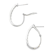 Bids.com 1.00ct Lab Grown Diamond Hoop Earrings 14KT White Gold Earrings