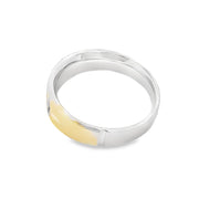 Bids.com .02ct Mens Ring Wedding Band Sterling Silver 14KT Gold Bracelets