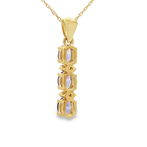 Bids.com Tanzanite Diamond Fashion Pendants 10KT Yellow Gold Pendants