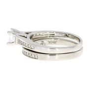 Bids.com Cubic Zirconia CZ SS Bridal Sterling Silver Rings