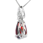 Bids.com 1.38ct Garnet Diamond Fashion Pendants 10KT White Gold Pendants
