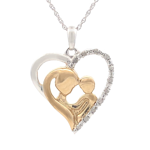 Bids.com .10ct Diamond Heart Love Pendant Sterling Silver Pendants