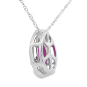 Bids.com .51ct Ruby Diamond Fashion Pendants 10KT White Gold Pendants