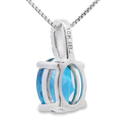 Bids.com London Blue Topaz Fashion Pendants 10KT White Gold Pendants