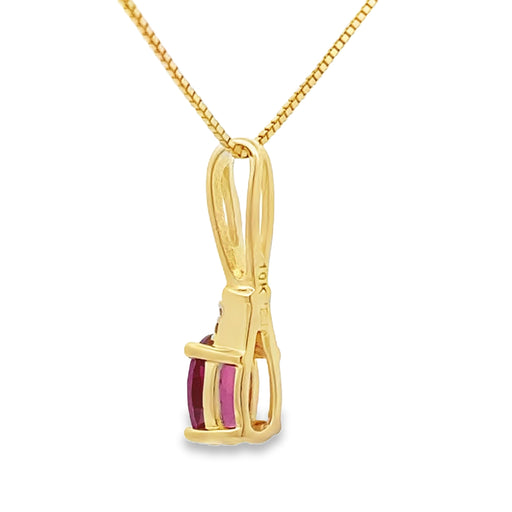 Bids.com Rhodolite Garnet Fashion Pendants 10KT Yellow Gold Pendants