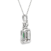 Bids.com .57ct Emerald Diamond Fashion Pendants 10KT White Gold Pendants