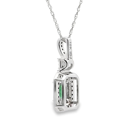 Bids.com .57ct Emerald Diamond Fashion Pendants 10KT White Gold Pendants