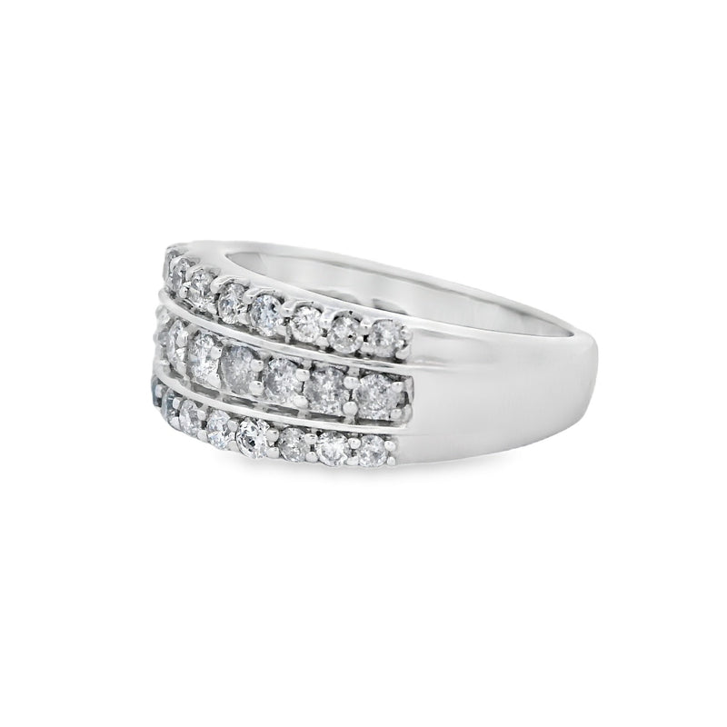 Bids.com 1.00ct Diamond Wedding Band Ring 10KT White Gold Rings