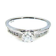 Bids.com .50ct Diamond Eng Only 14KT White Gold Rings