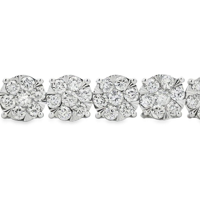 Bids.com Lab Grown Diamond Tennis Bracelet 10KT White Gold Bracelets Gray 7