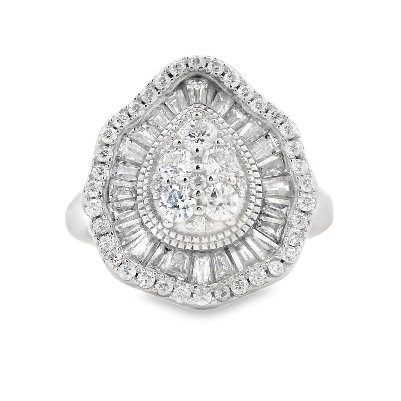 Bids.com Cubic Zirconium Ring Sterling Silver Rings
