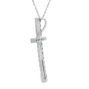 Bids.com .50ct Diamond Cross Religious Pendant 14KT White Gold Pendants