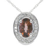 Bids.com .40ct Quartz Diamond Fashion Pendants 10KT White Gold Pendants