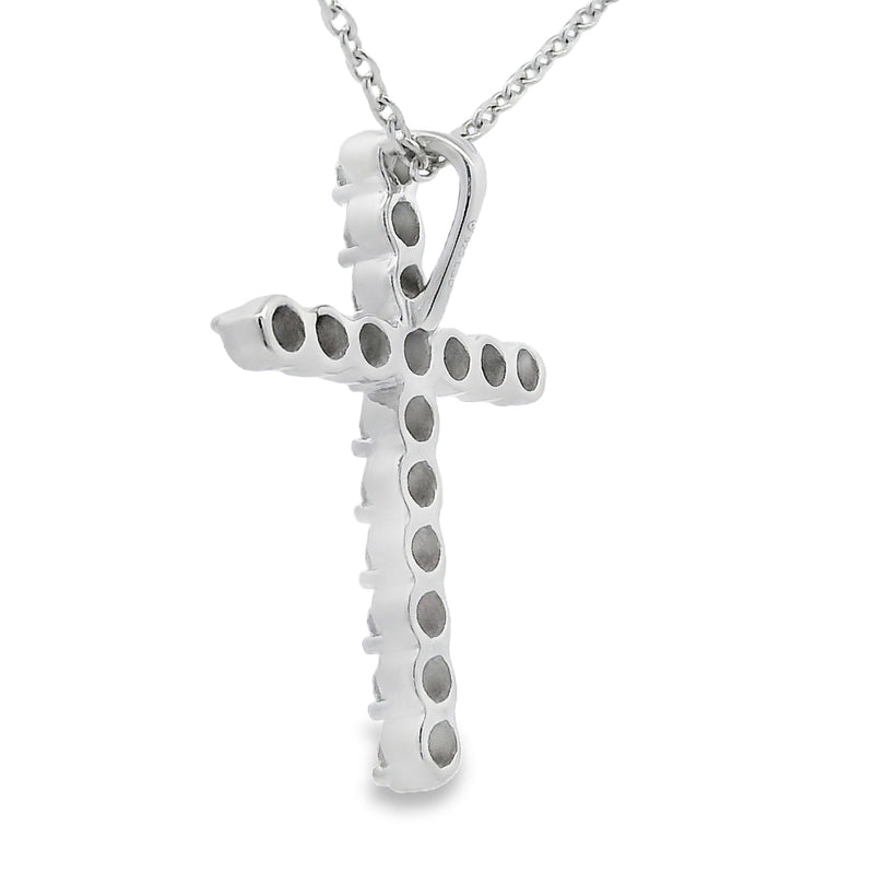 Bids.com .50ct Cross Religious Pendant Sterling Silver Pendants