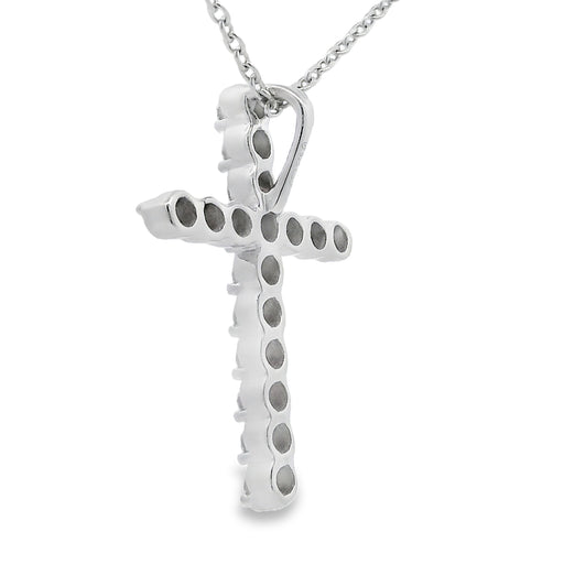 Bids.com .50ct Cross Religious Pendant Sterling Silver Pendants