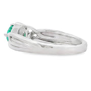 Bids.com .58ct Emerald Zircon Ring Sterling Silver Rings