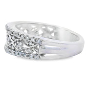 Bids.com .50ct Diamond Fashion band rings 10KT White Gold Rings