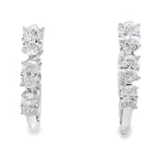 Bids.com 1.50ct Lab Grown Diamond Hoop Earrings 14KT White Gold Earrings