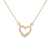 Bids.com .03ct Diamond Heart Love Pendant 14KT Yellow Gold Pendants