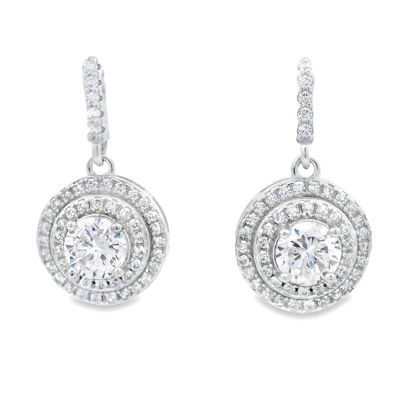 Bids.com Cubic Zirconia Earrings Sterling Silver Earrings