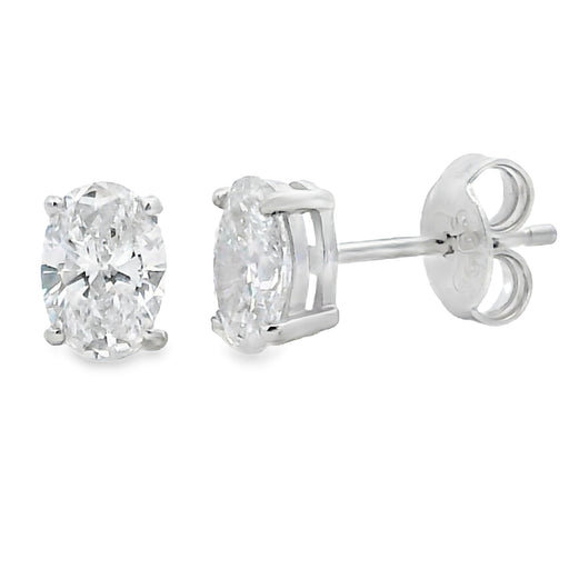 Bids.com 1.00ct Lab Grown Diamond Stud Earrings Sterling Silver Earrings