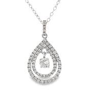 Bids.com .77ct Diamond Fashion Pendants 10KT White Gold Pendants
